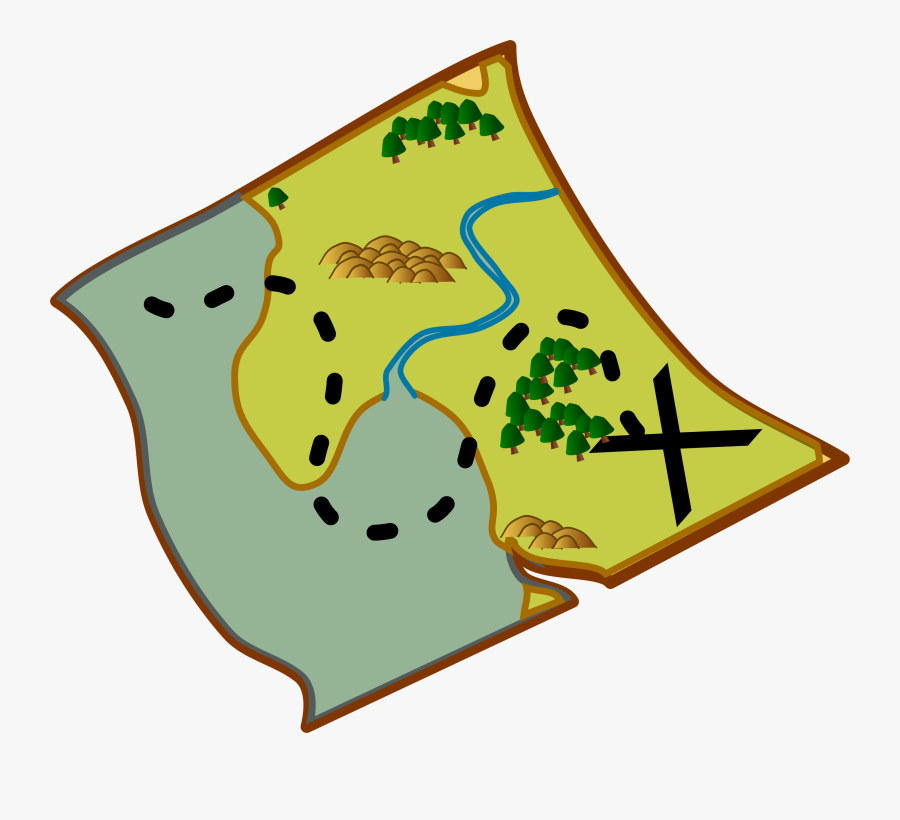 Treasure Map Road Map Clip Art - Adventure Clipart, Transparent Clipart