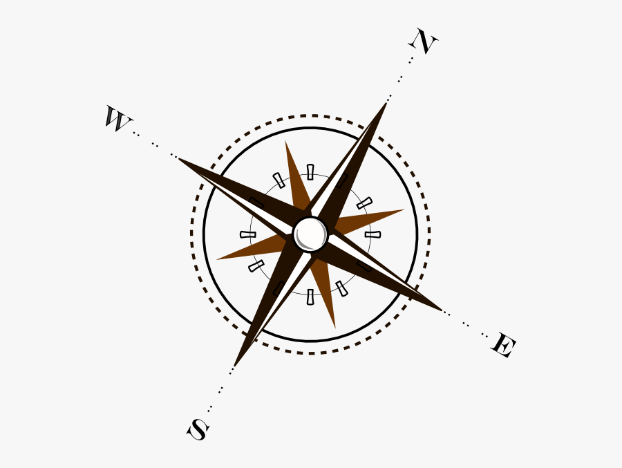 Brown Clip Art - Compass Clip Art, Transparent Clipart