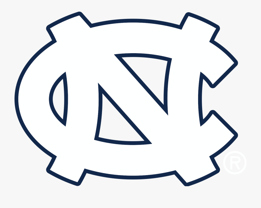Unc Primary Mark White-navy - Tar Heels Game Day, Transparent Clipart