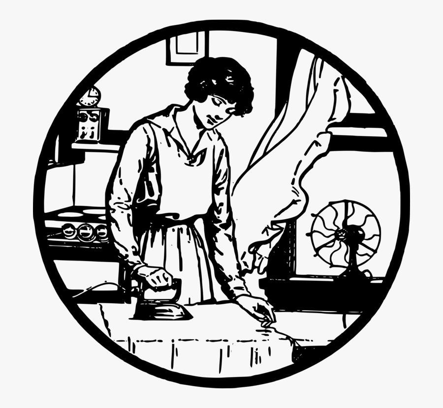 Human Behavior,art,home Accessories - Housewife Clipart Black And White, Transparent Clipart