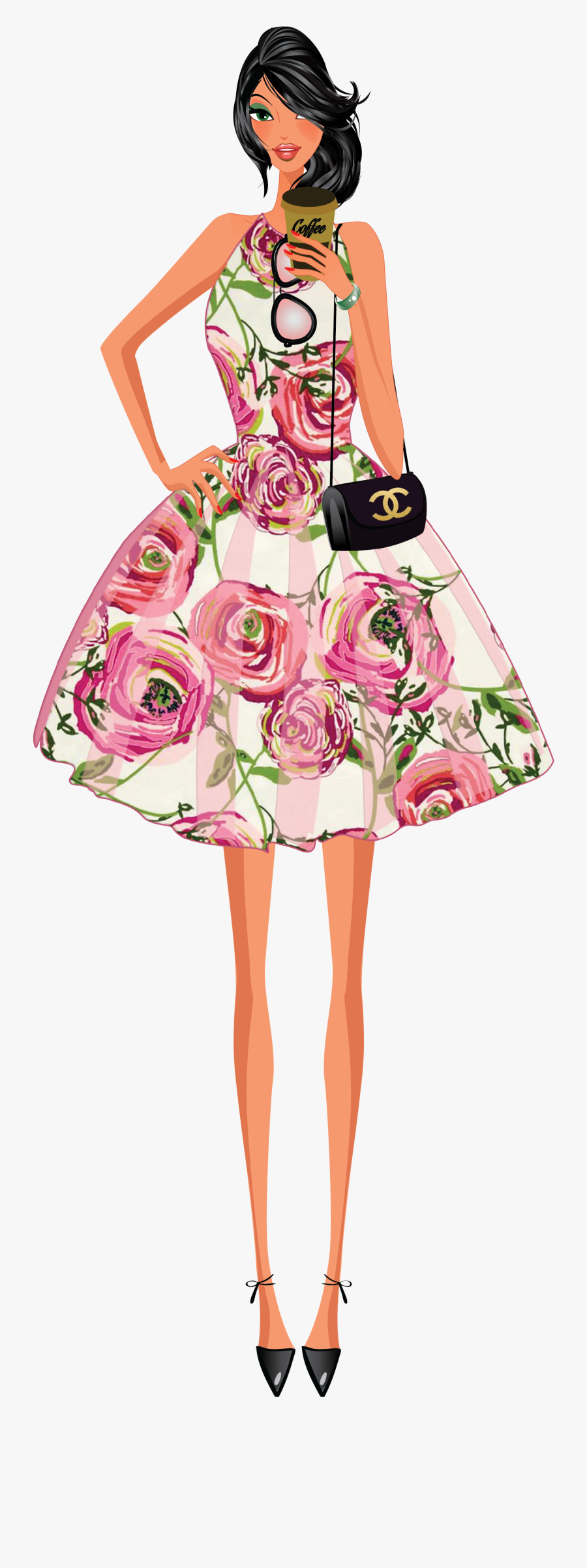 Fashion Illustration Clip Art, Transparent Clipart