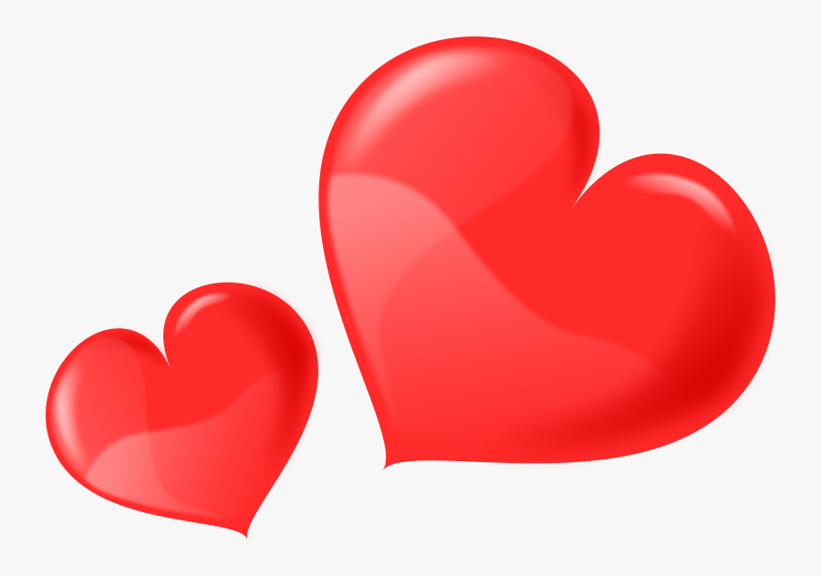 Glossy Two - Cute Heart Png, Transparent Clipart