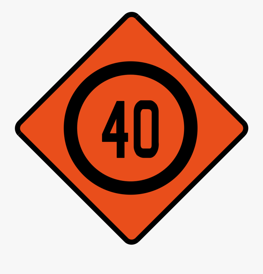 Transparent Speed Limit Sign Png - Traffic Sign, Transparent Clipart