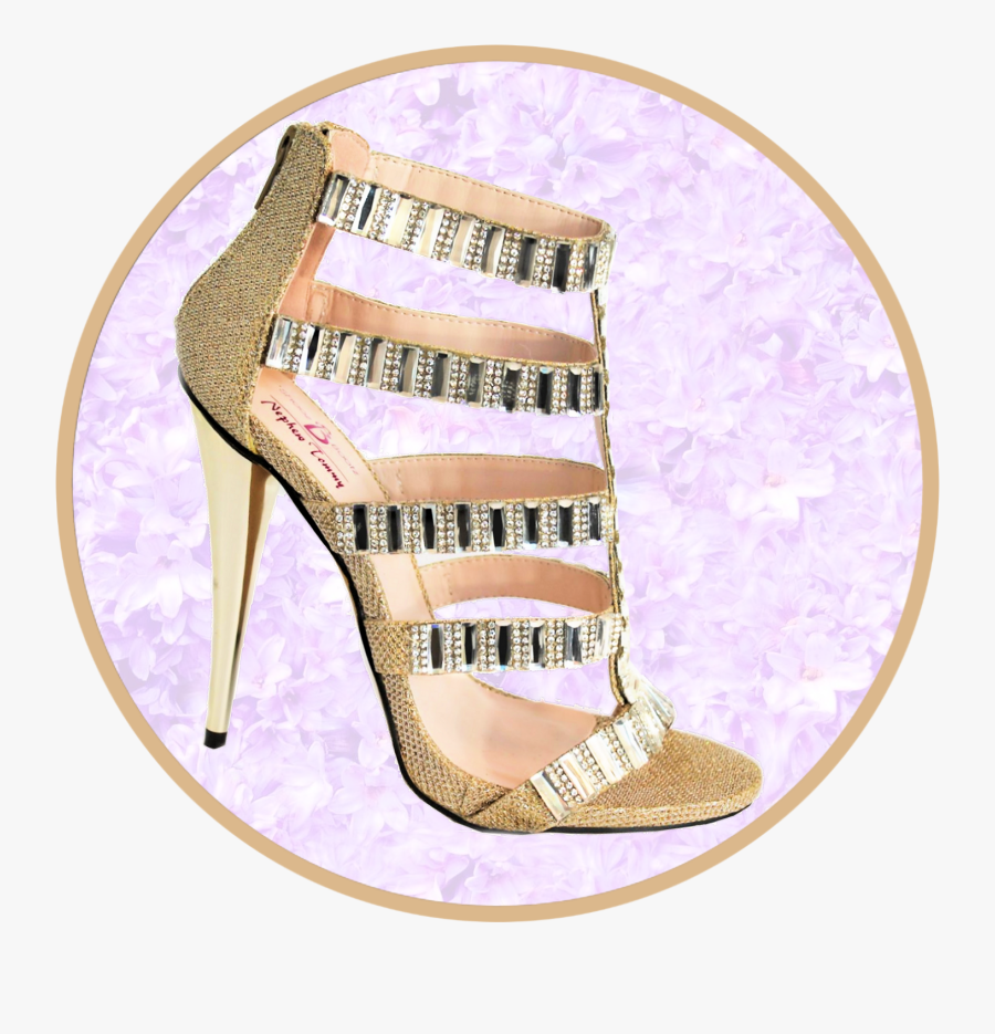 Glitz Crystal Gold - Basic Pump, Transparent Clipart