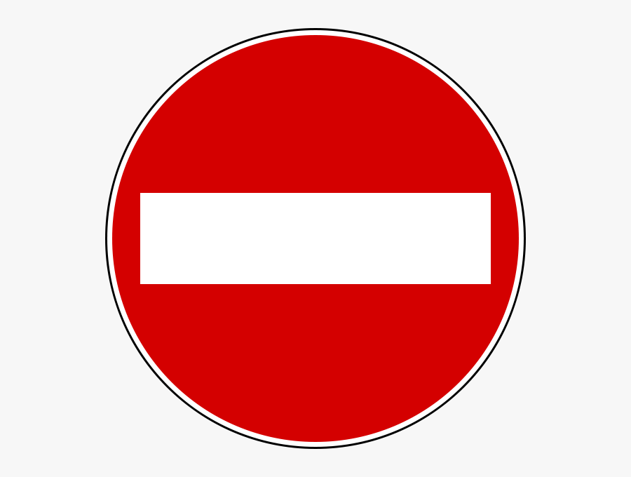 Clipart Road Signs No Dirty Language & Clip Art Images - No Entry, Transparent Clipart