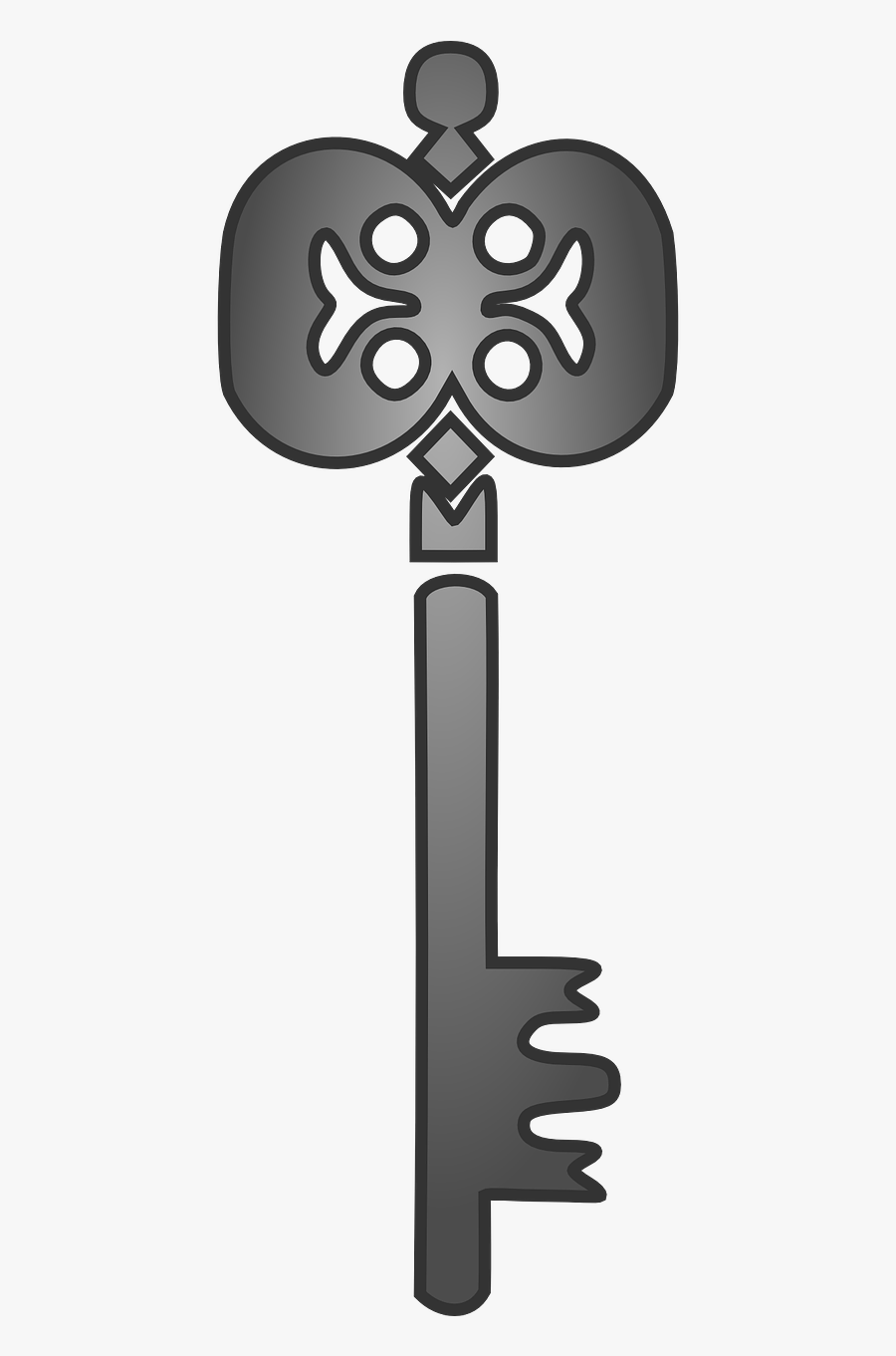 Grey Key Clip Art, Transparent Clipart