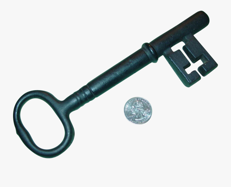 Antique Cast Iron Skeleton Key Garden Gate Large - Ruler, Transparent Clipart