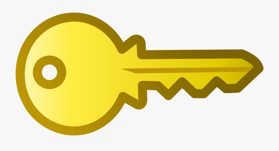 Gold Key Clip Art - Gold Key Icon Transparent, Transparent Clipart