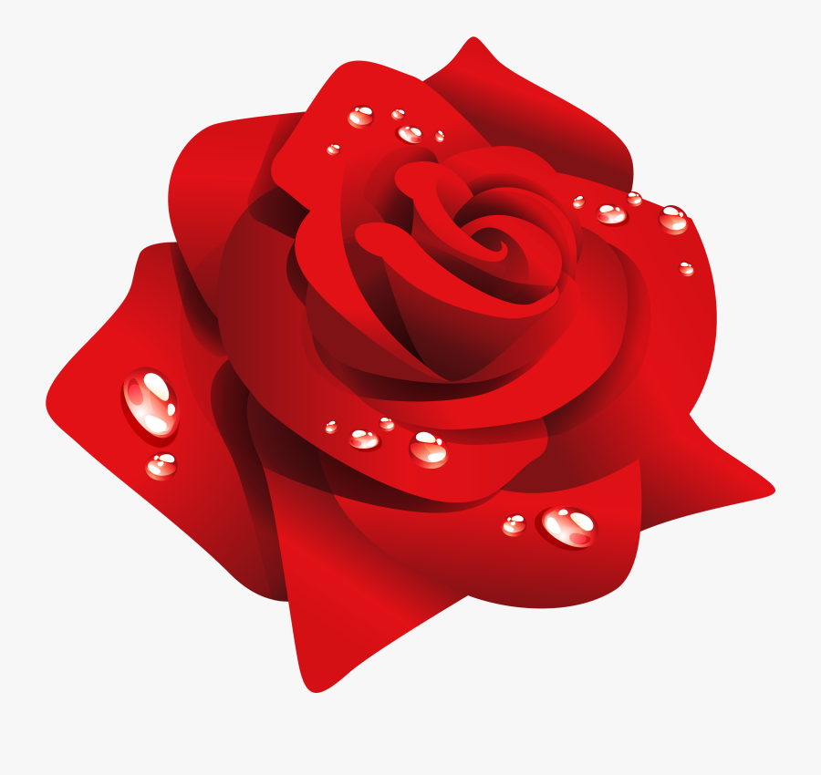 Red Rose With Dew Png Clipart, Transparent Clipart