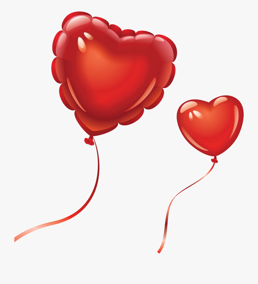 Painted Red Rose Clipart - Heart Balloon Png, Transparent Clipart