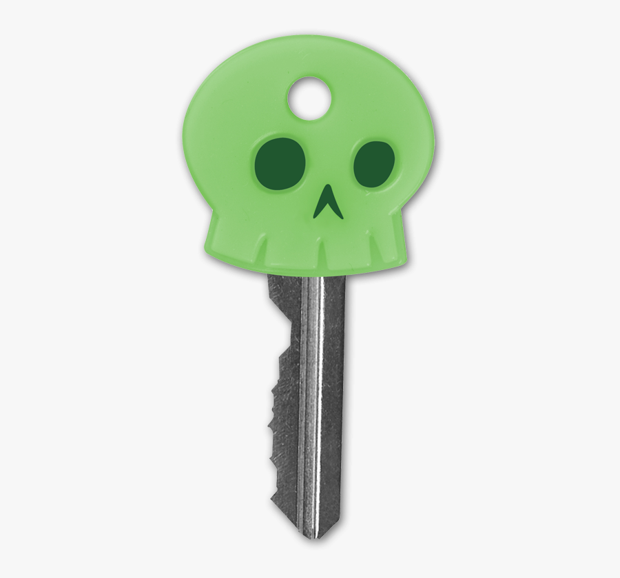 Cache Clefs Tete De Mort Fluo Skeleton Keys - Key, Transparent Clipart
