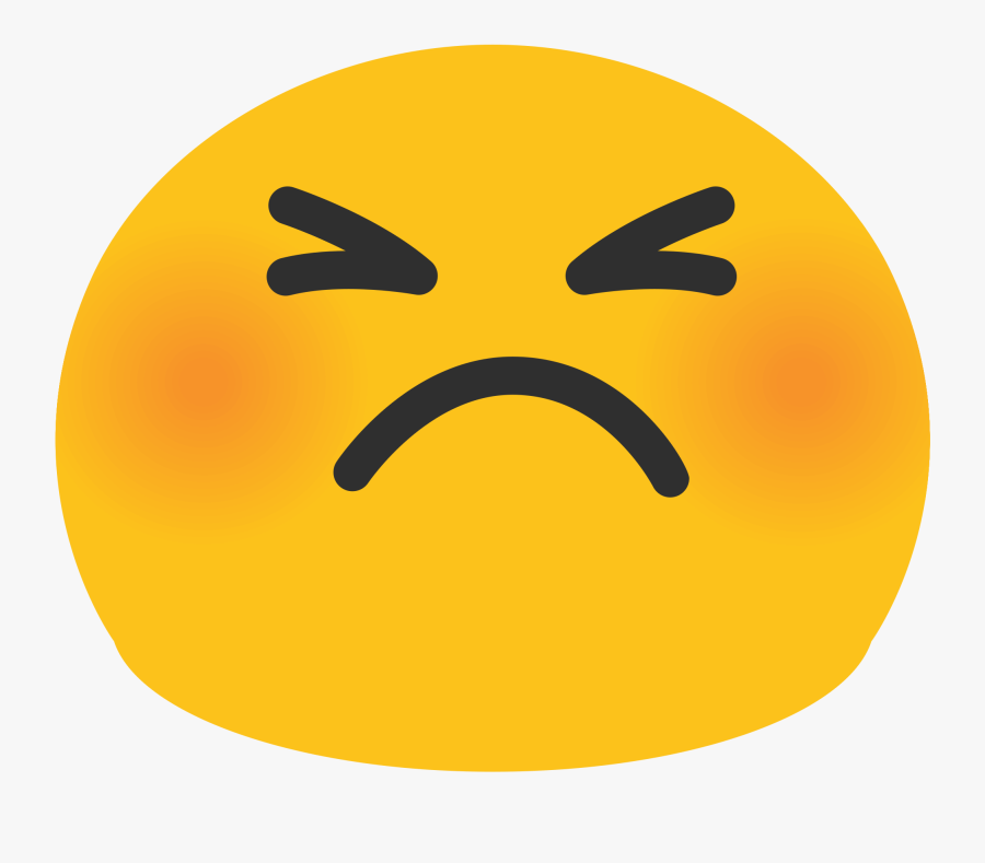 Blushing Emoji Png - Persevering Face Emoji, Transparent Clipart