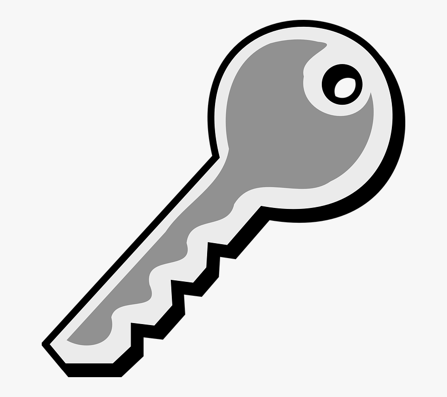 Key Grey Gray - Key Clipart, Transparent Clipart