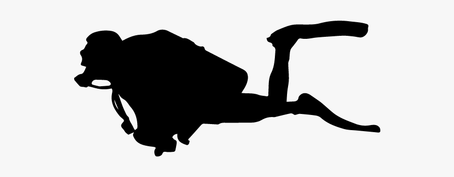 Scuba Diver Silhouette Png, Transparent Clipart