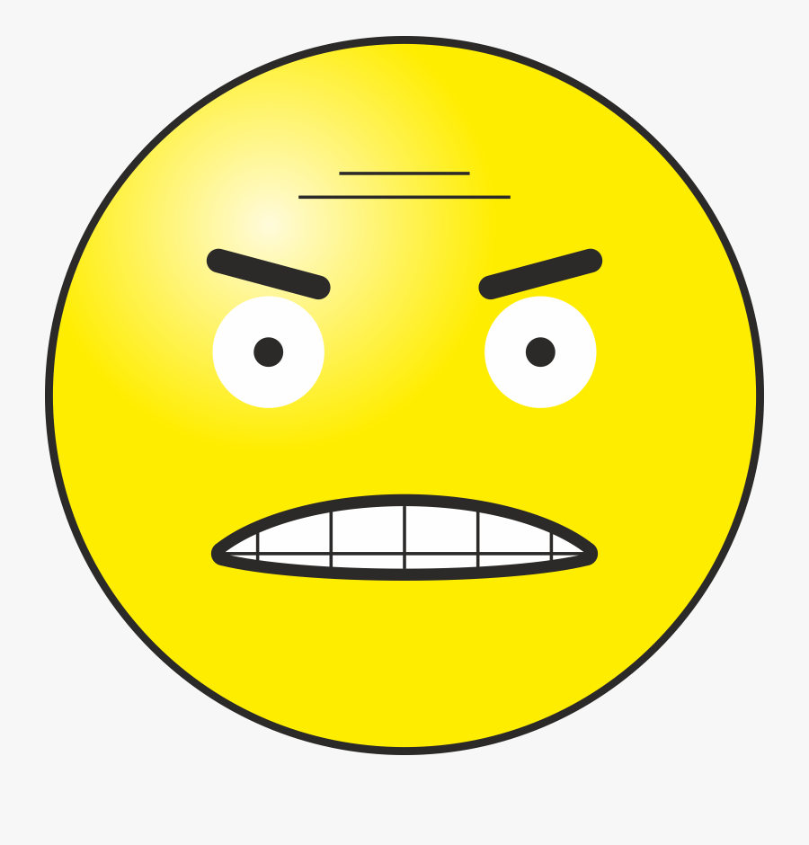 Angry Emoticon Big Image - Emoticon Angry, Transparent Clipart