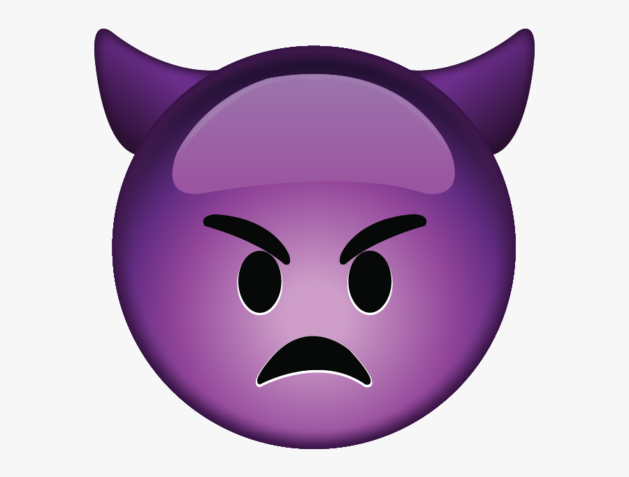 Emoji Purple Devil, Transparent Clipart