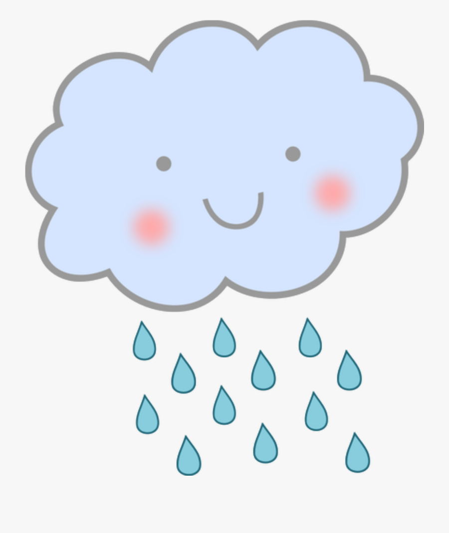Rain Clouds Clip Art - Transparent Cute Rain Cloud Clipart, Transparent Clipart