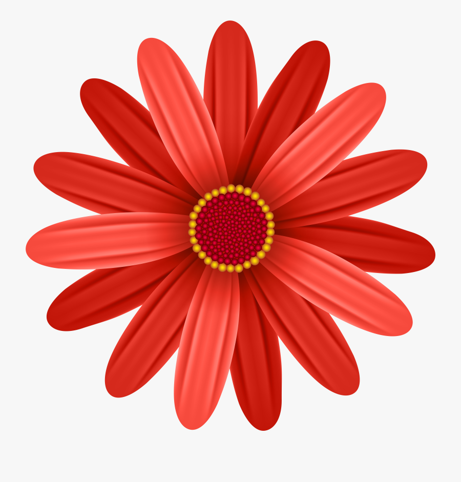 Flower Clip Art Red, Transparent Clipart