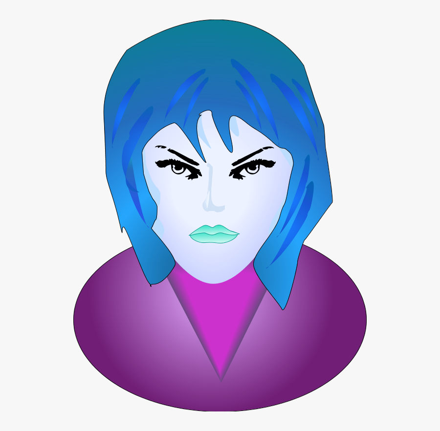 Clip Art Angry Woman Face, Transparent Clipart