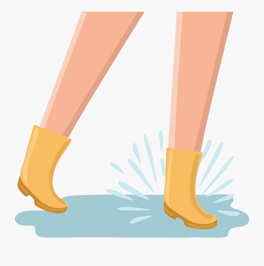 Splash In The Rain - Pierna Y Pie Animado, Transparent Clipart