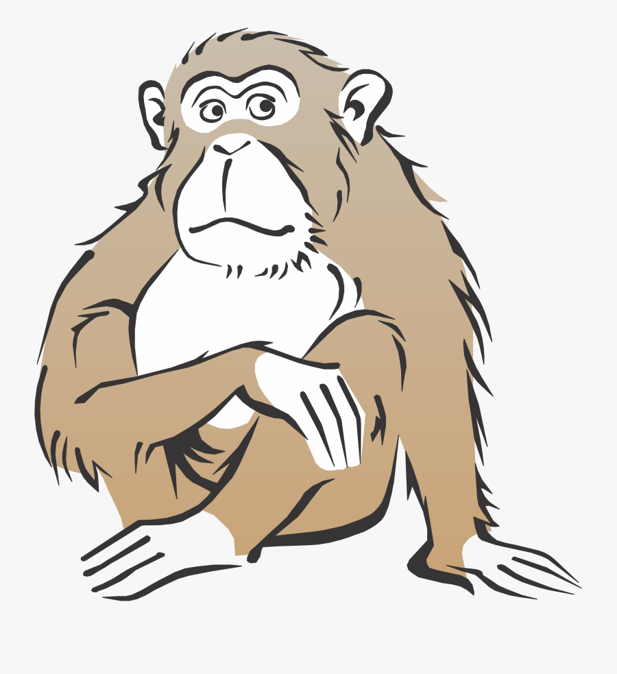 Monkey Free Cartoon Cliparts Clip Art Transparent Png - Monkey Clip Art Realistic, Transparent Clipart