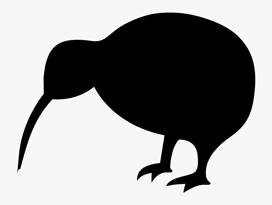 Bird Clipart Kiwi - Kiwi Bird Black And White, Transparent Clipart