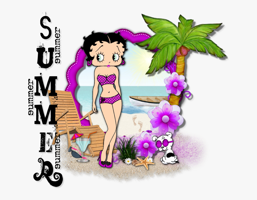 Summer Time Betty Boop, Transparent Clipart