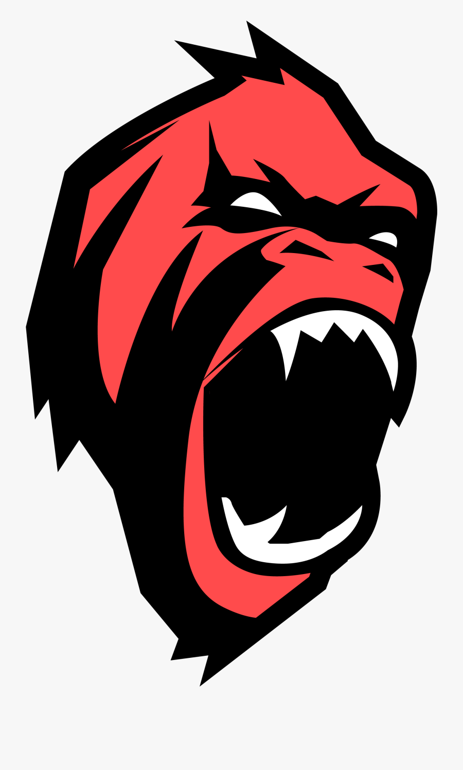Png Free Ape Clipart Gorilla Head - Gorilla Logo Png, Transparent Clipart