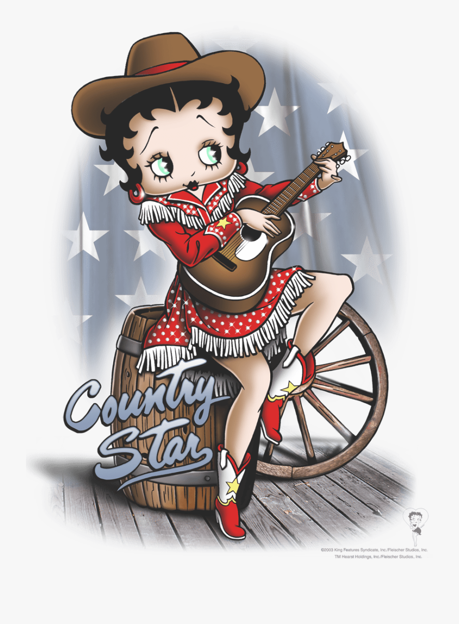 Betty Boop Country Singer, Transparent Clipart