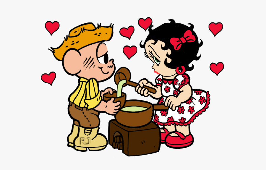 Book Clipart Betty Boop - Cascão E Magali Festa Junina, Transparent Clipart