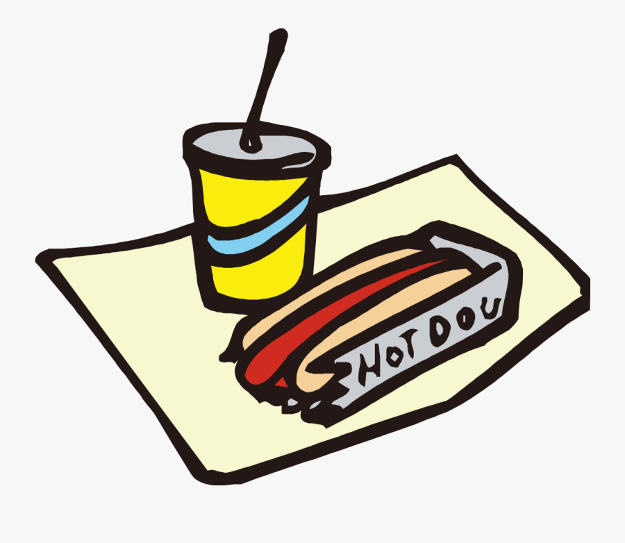Hot Dog Soft Drink Hamburger Fast Food Clip Art, Transparent Clipart