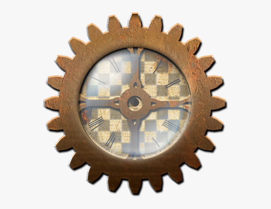 Steampunk Gear Clipart No Background - Steampunk Gear Transparent Background, Transparent Clipart