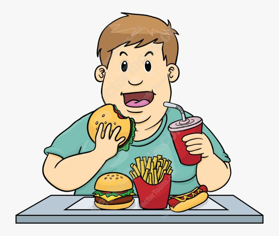 Eating Food Clipart Preview Of Transparent Png - Eating Junk Food Clipart, Transparent Clipart