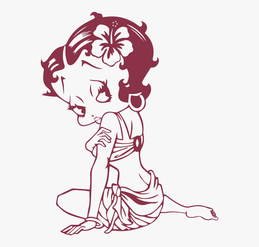 Betty Boop Tattoo Stencils Clipart , Png Download - Betty Boop In Red, Transparent Clipart