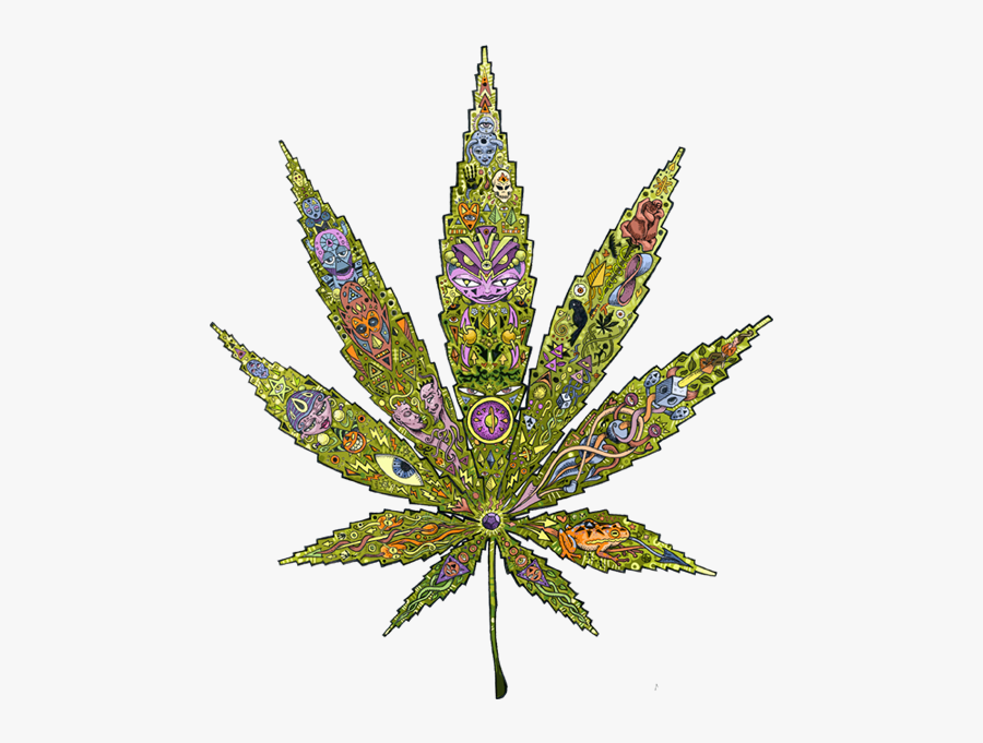 Cannabis Leaf, Transparent Clipart