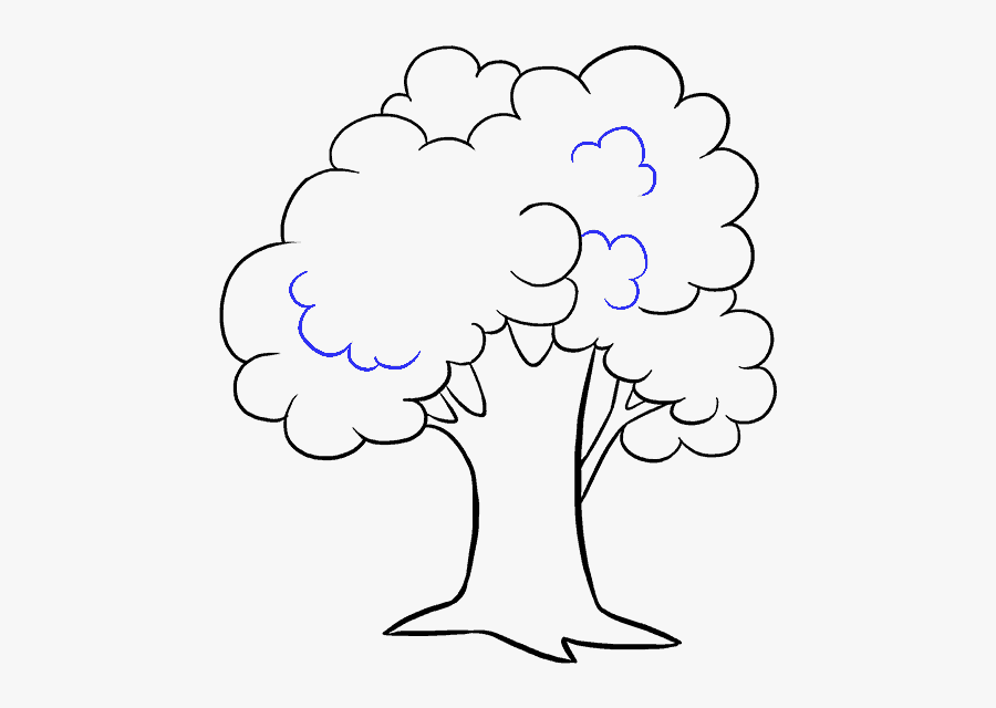 Clip Art Collection Of Free Trees - Draw A Cartoon Tree, Transparent Clipart