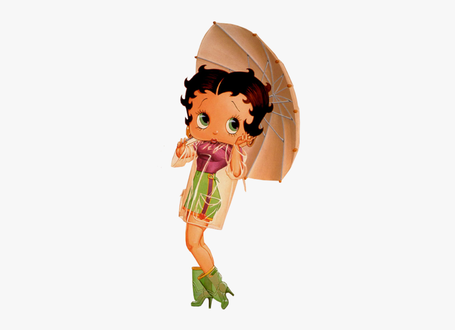 Betty Boop In Rain, Transparent Clipart