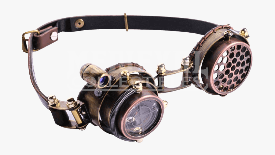 Steampunk Goggles Sunglasses Light Free Frame Clipart - Steampunk Goggles, Transparent Clipart