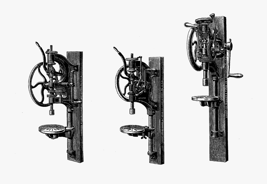 Vintage Steampunk Images - Machine Tool, Transparent Clipart