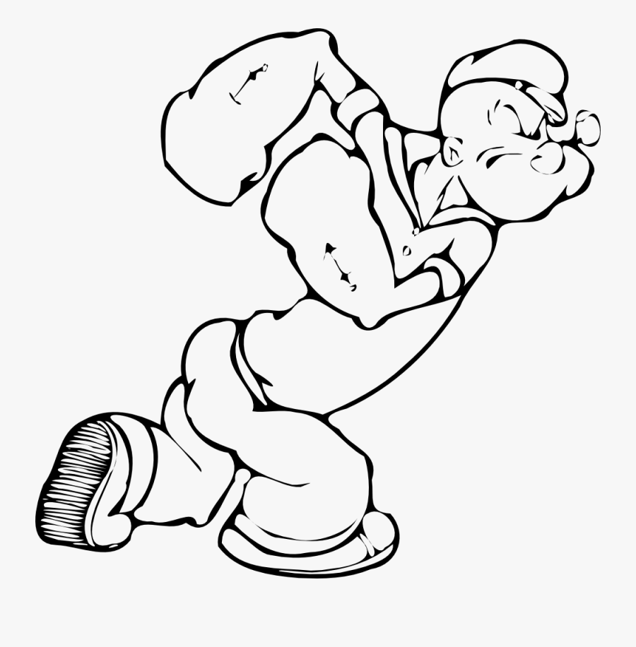 Onlinelabels Clip Art - Popeye The Sailor Coloring Pages, Transparent Clipart