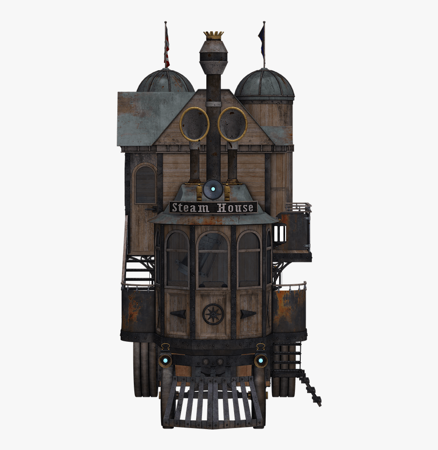 Steampunk Locomotive Front View - Train Front View Png, Transparent Clipart