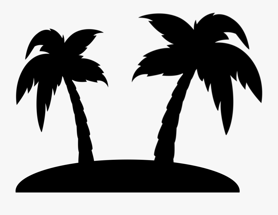 Png Free Download - Clip Art Palm Tree Silhouette, Transparent Clipart