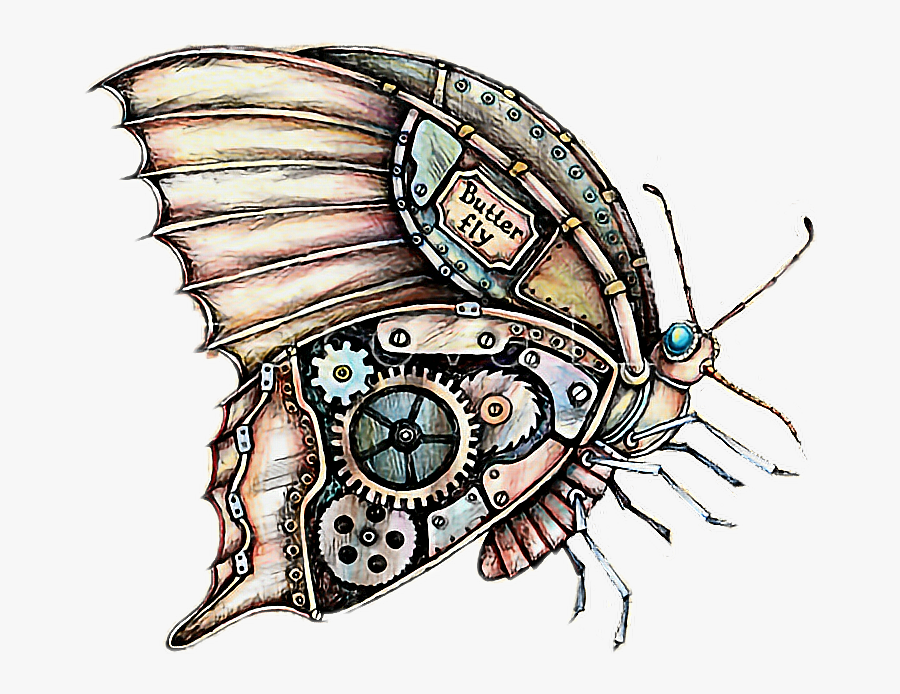 #butterfly #steampunk #freetoedit - Illustration, Transparent Clipart