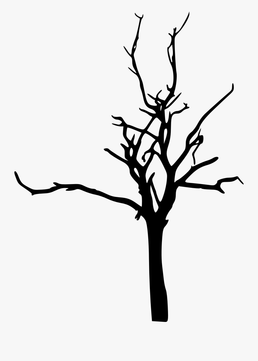 Vector Free Library Simple Silhouettes Png - Bare Tree Silhouette, Transparent Clipart