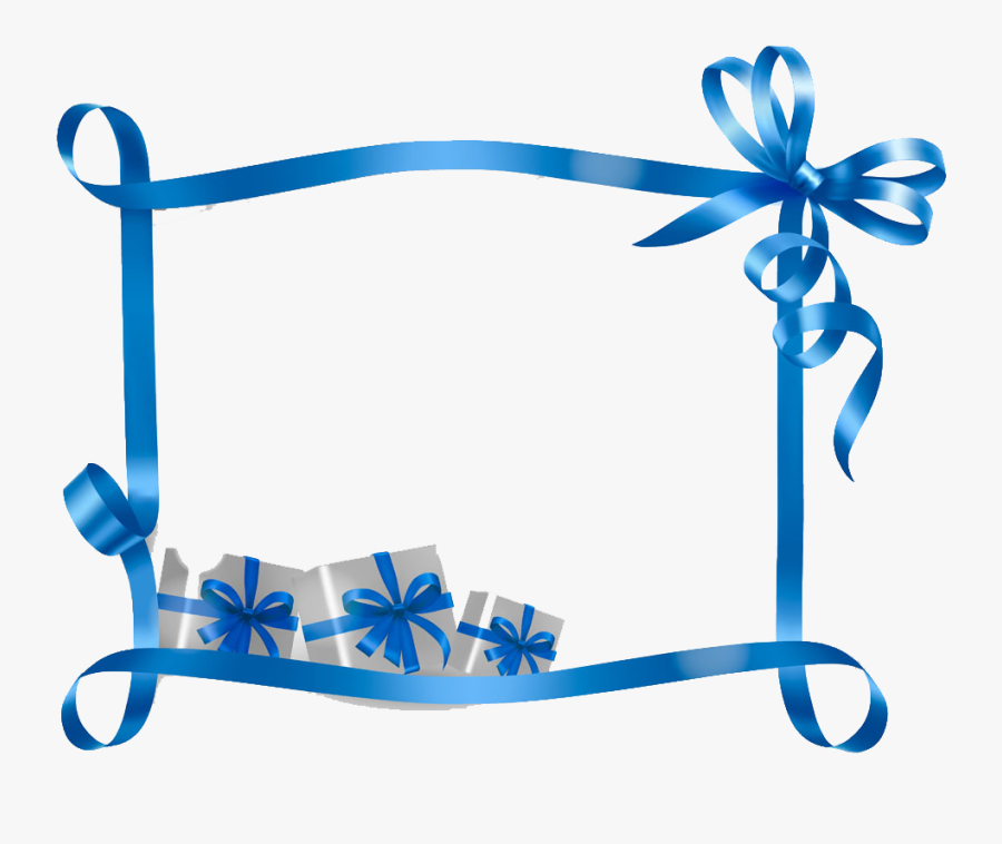 Clip Art Blue Ribbon Border - Happy Anniversary Of Company, Transparent Clipart
