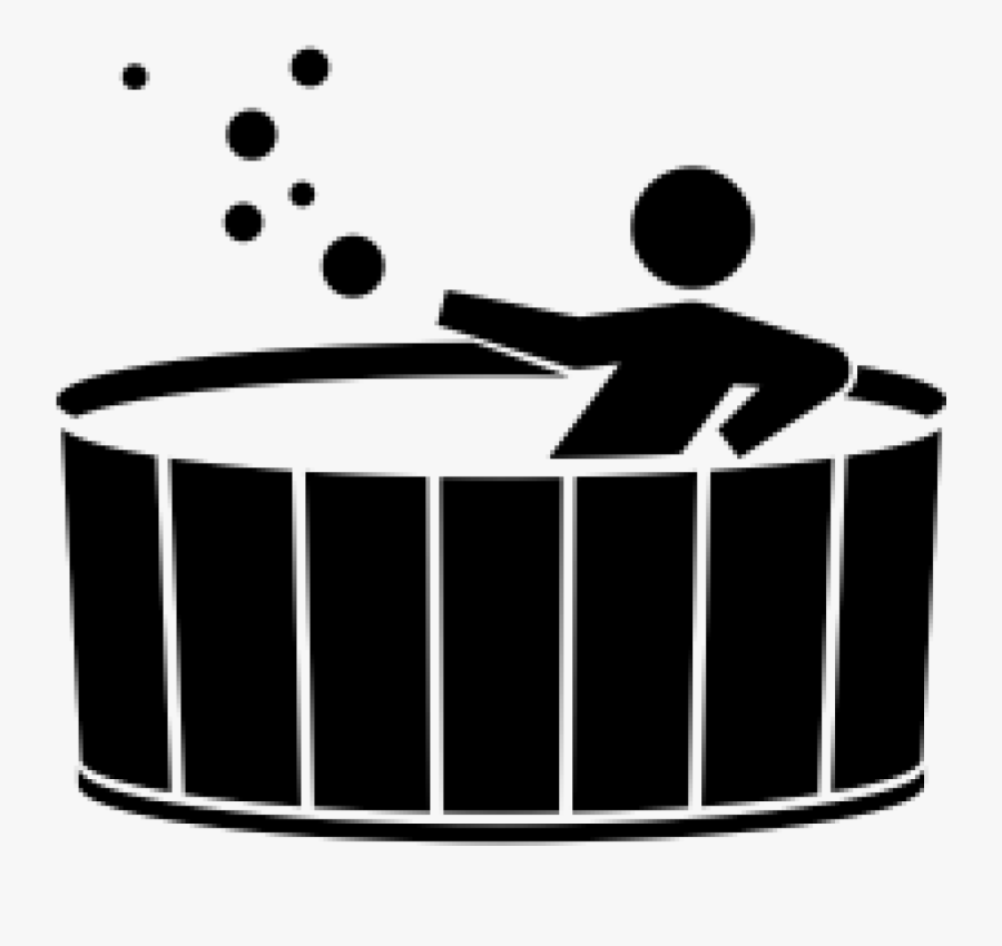 jacuzzi / spa - hot tub clip art black and white , free transparent clipart  - clipartkey