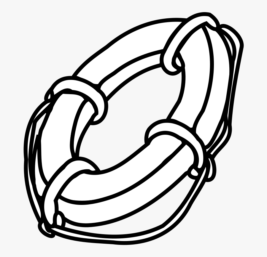 Lifeguard Clipart - Lifebelt Clipart Black And White, Transparent Clipart