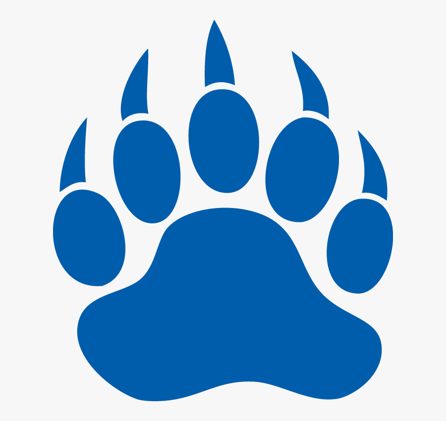 Transparent Claws Clipart - Blue Bear Paw Print, Transparent Clipart