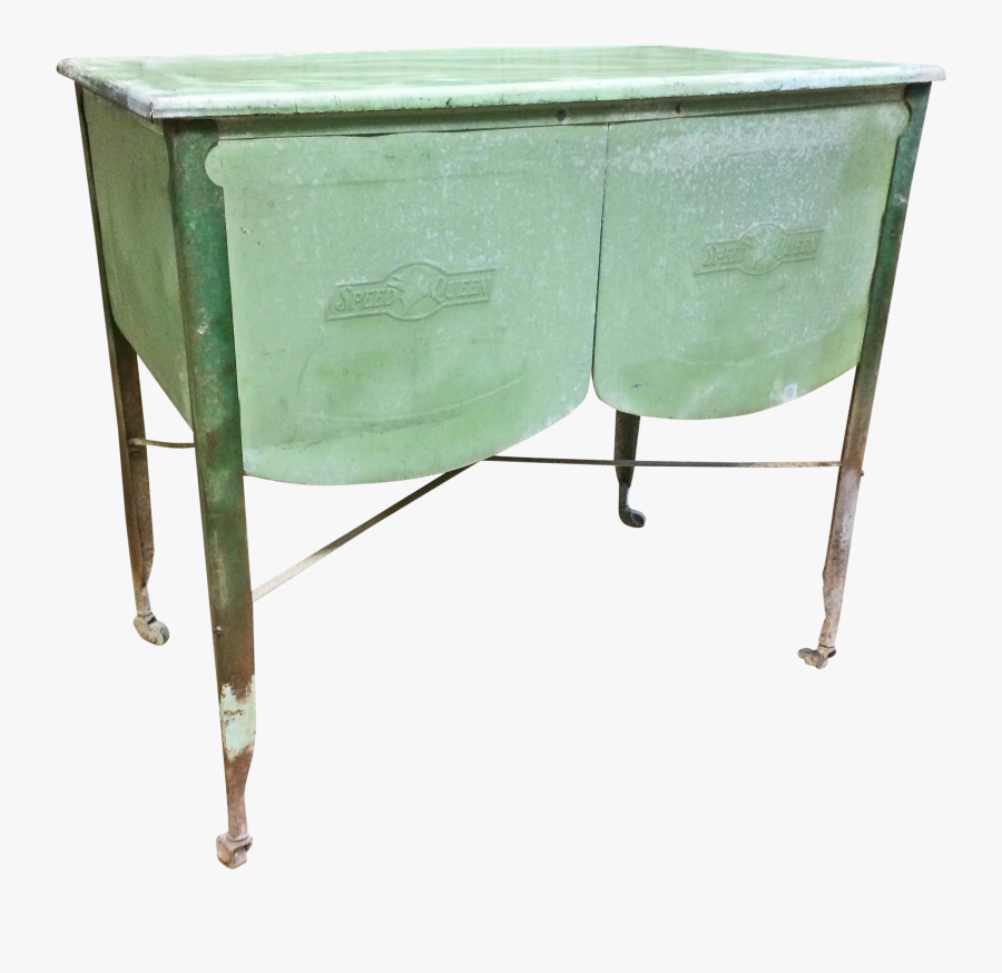 Clip Art Vintage Speed Queen Green - Table, Transparent Clipart