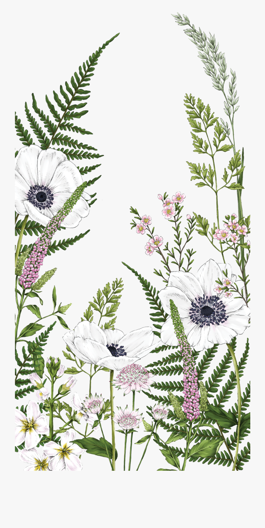 Transparent Kate Spade Flowers Clipart - Wild Meadow Casetify, Transparent Clipart